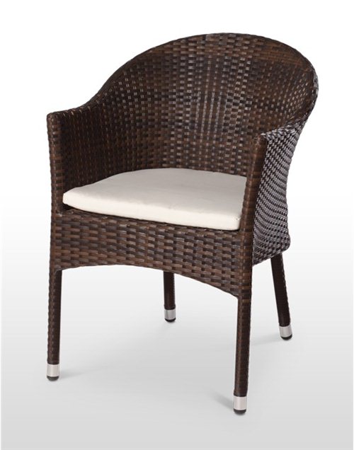 Cadeira esplanada para hotelaria profissional em RATTAN PVC, preparada para utilização em espaços exteriores, disponível em várias cores.
