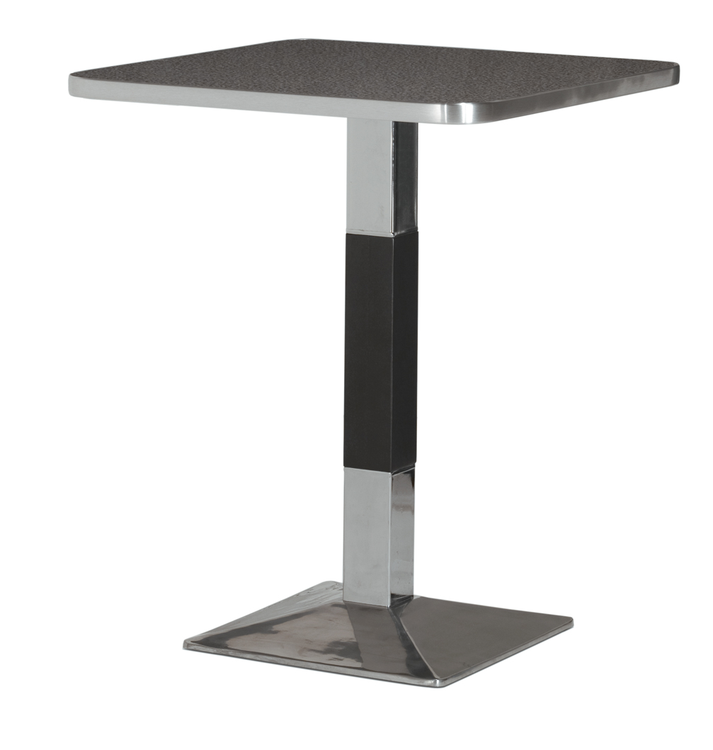 Mesa coluna central para hotelaria profissional com estrutura metálica e prumo metálico, disponível com varias medidas, tonalidades , formatos e categorias de tampos